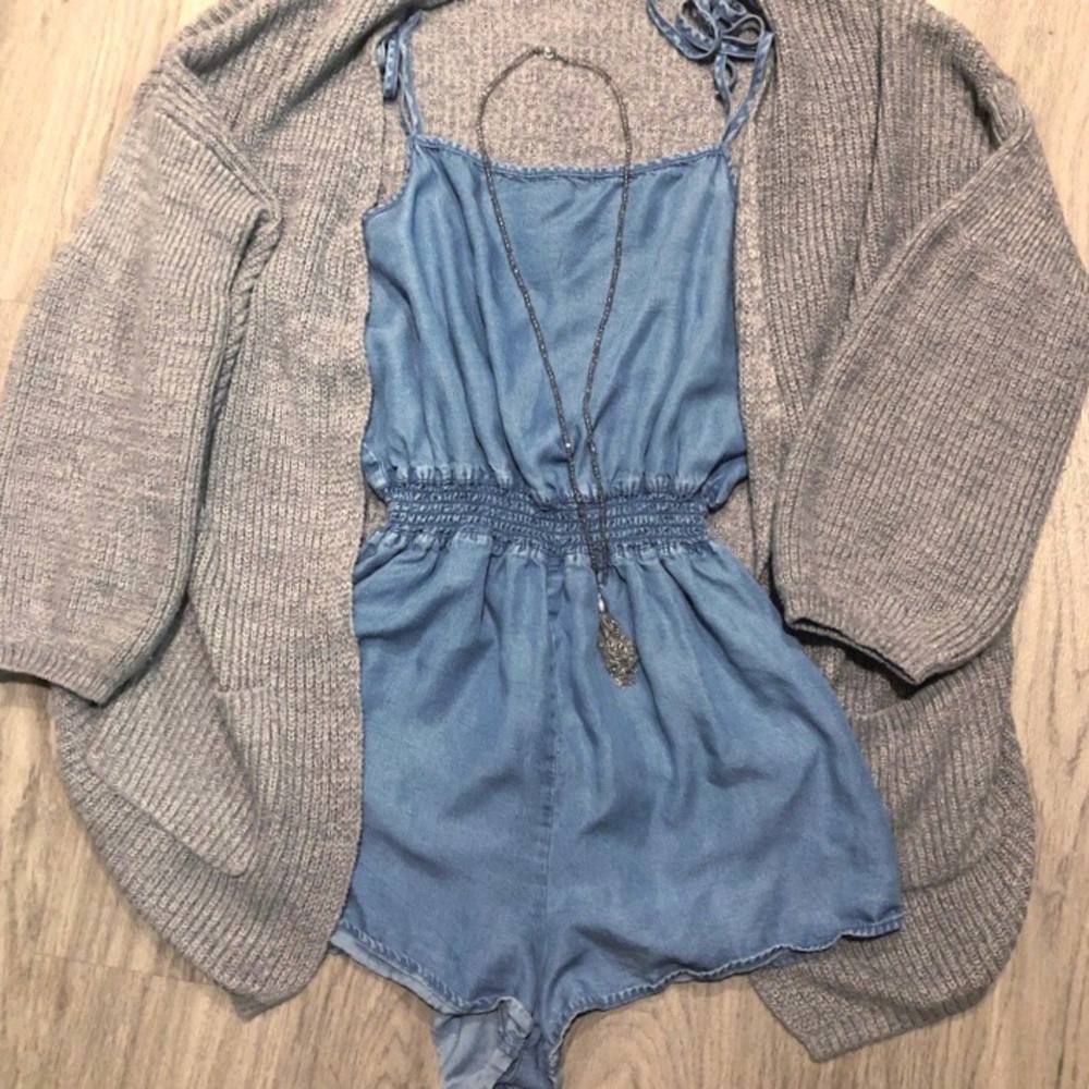 Blue jean romper